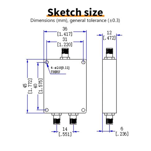 SMA One Point Two 0.6-6G Microstrip Power Splitter 2.4-5.8G/ 6 Power Splitter Combiner 1Pcs in Saudi Arabia