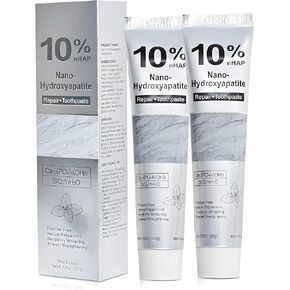 10% Nano Hydroxyapatite Toothpaste, Enamel Repair & Remineralizing Toothpaste, Gentle Whitening, Fresh Breath, Daily Oral Care for Sensitive Teeth, Fluoride-Free (2 Pack) in Saudi Arabia