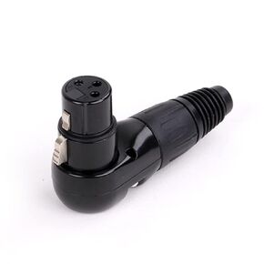 X L R Connector Audio Plug Microphone Plug 3pin Male Female Speaker Metal Right Angle Multi-Directional Wire Connector 10Pcs(D1036M Black) in Kuwait