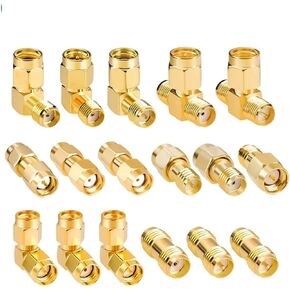S M A to SMA Male Female Gold Plated S M A to S M A Male R P S M A Connector RF Adapter Straight Bent L/T Type 1Pcs(C20081) in Kuwait