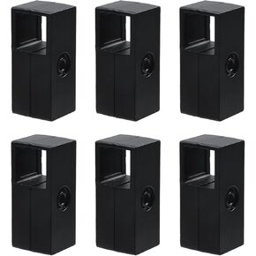 6 Pcs 1" x 1" Black Aluminium Alloy T Split Two-way Solderless Connector, Split Clamped Square Pipe Connector Fit Stainless Steel Square Tube, for Racks, Shelf, Exhibition Stand Fixed in Kuwait