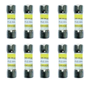 10-Pack New FLQ-20A FLQ 20A 500Vac Time Delay Fuse,FLQ-20 Time-Delay Cartridge Fuses in Kuwait