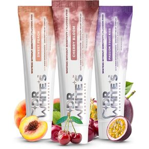 Dr. White’s Cherry Bloom Whitening Toothpaste for Sensitive Teeth | Fruit by Design™ Fluoride-Free with Nano Hydroxyapatite | Enamel Repair | Mint-Free, Dentist-Formulated in Saudi Arabia