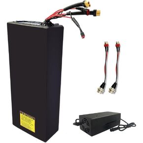60V 40Ah Electric Scooter Battery, with 67.2V 5A Fast Charger and 2pcs Charging Port, use for 60V Dual Motor Kick Scooters in Kuwait
