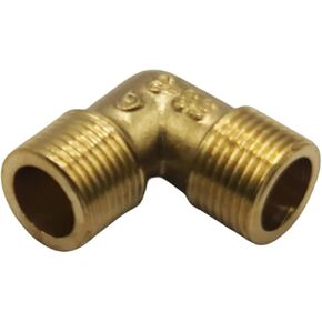 1pcs Brass Pipe Fittings Male Female Thread Straight Elbow 3-Way 4-Way Plug Nut Gasket, Brass Adapter Coupler Connector(Size:Elbow-MM,Color:1/4") in Saudi Arabia