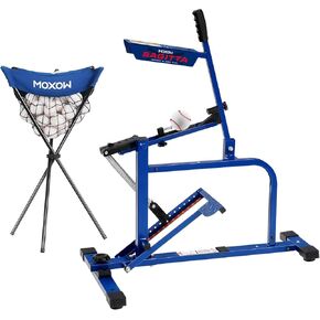 MOXOW Sagitta Baseball & Softball Pitching Machine with Ball Caddy - Portable Ball Launcher for Batting and Fielding Practice, Ideal for All Skill Levels in Saudi Arabia