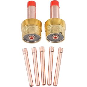 هيكل كوليت عدسة غاز TIG كبير 995795 1/8 بوصة و3.2 مم TIG كوليت 10N25 لشعلة لحام TIG WP-17، 18 & 26 سلسلة مستهلكات 7-pk in Kuwait