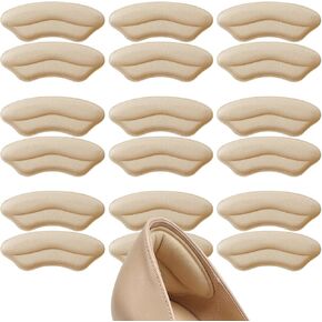 9 Pairs Heel Pads for Shoe that are Too Big, Shoe Inserts for Women, Heel Grips for Womens Mens, Foot Protectors Cushion Liners for Blisters Loose Shoes, Comfort Fillers (Beige) in Saudi Arabia