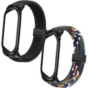 2 Pack Adjustable Braided Wristband Compatible with Plaud NotePin & NotePin S AI Voice Recorder,Breathable Soft Wearable Strap with Magnetic Buckle and PC Case,Lightweight Band,Recorder Accessories in Kuwait