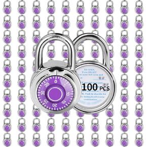 Combination Lock, LQYN Standard Dial Combination Lock, Pack of 100; Black Turnplate, 2 in. Wide, Fixed Three Digital Combination, for School, Gym & Locker, Toolbox, Gate in Kuwait