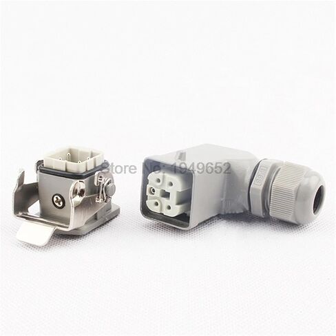 موصلات شديدة التحمل HDC-HA-004-1 F/M 4 + 1pin 5pin 10A موصل صناعي مستطيل 1 قطعة in Saudi Arabia