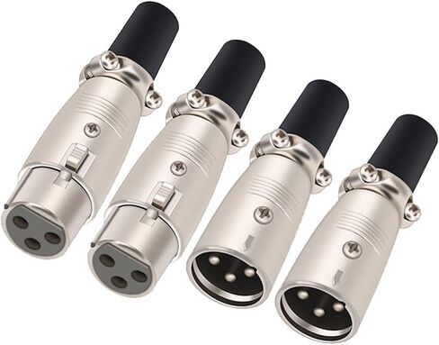 3Pin X L R Male and Female Microphone Audio Cable Plug Connectors Metal Cable Plug Terminals 10Pcs(10xM 3P) in Saudi Arabia