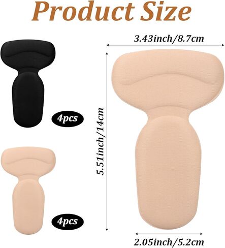 8 PCS Heel Cushion Pads, Shoe Gummies for Heels, High Heels Protectors Caps for High ShoeHeel Protectors, HeelCovers for Heel Shoes, HeelGrips for Women's Shoes in Saudi Arabia