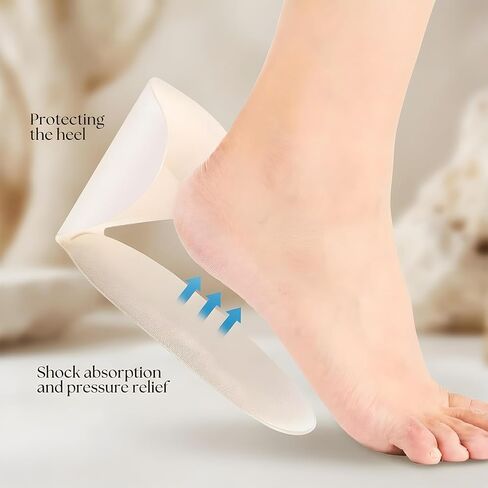 8 PCS Heel Cushion Pads, Shoe Gummies for Heels, High Heels Protectors Caps for High ShoeHeel Protectors, HeelCovers for Heel Shoes, HeelGrips for Women's Shoes in Saudi Arabia