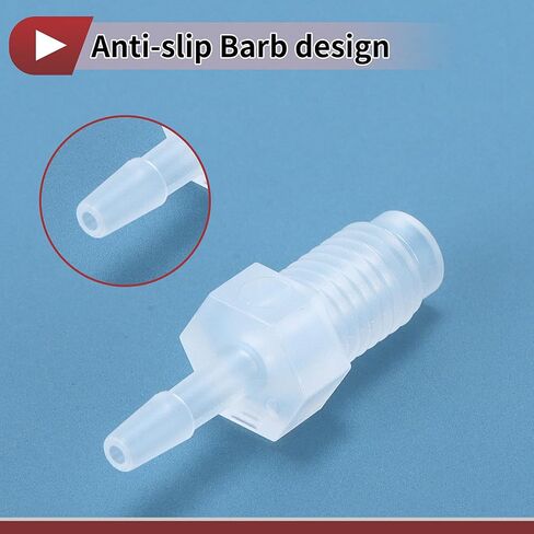 خرطوم بلاستيكي بارب المناسب 1/16 "OD 1/16" NPT ذكر الموضوع مستقيم مفاصل توصيل الانابيب واضح 5 قطعة in Saudi Arabia