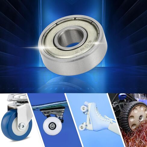ACROPIX 608ZZ Deep Groove Ball Bearings P5 8x22x7mm Lubricated Bearings Double Metal Seal Silver Tone Scooter Skateboard Wheel - Pack of 2 in Saudi Arabia