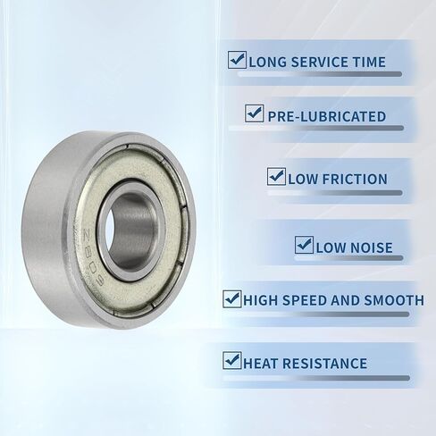 ACROPIX 608ZZ Deep Groove Ball Bearings P5 8x22x7mm Lubricated Bearings Double Metal Seal Silver Tone Scooter Skateboard Wheel - Pack of 2 in Saudi Arabia