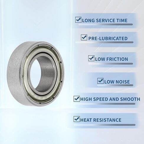 ACROPIX 689ZZ Deep Groove Ball Bearings P5 9x17x5mm Lubricated Bearings Double Metal Seal Silver Tone Scooter Skateboard Wheel - Pack of 4 in Saudi Arabia