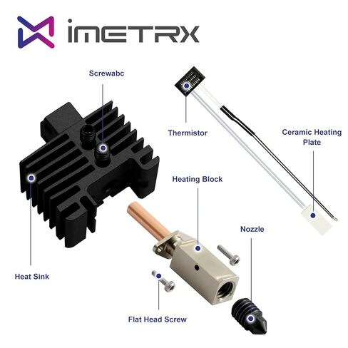 P1P P1S Hotend Bambu خرطوشة سخان السيراميك الثرمستور للطابعة P1S P1P ثلاثية الأبعاد in Kuwait