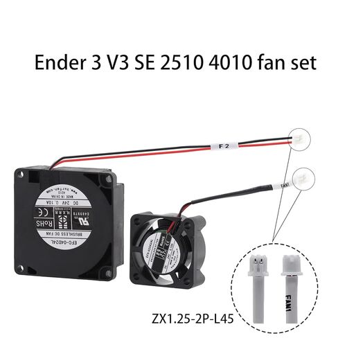 مجموعة مراوح Ender 3 V3 SE: مروحة تبريد محورية DC 24V Ender 3 V3 SE 2510 + DC 24V 4010 Ender 3 V3 SE Hotend Fan، متوافقة مع مروحة الطابعة Creality Ender 3 V3 SE/Ender 3 V3 KE ثلاثية الأبعاد، in Kuwait