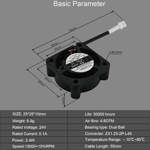 مجموعة مراوح Ender 3 V3 SE: مروحة تبريد محورية DC 24V Ender 3 V3 SE 2510 + DC 24V 4010 Ender 3 V3 SE Hotend Fan، متوافقة مع مروحة الطابعة Creality Ender 3 V3 SE/Ender 3 V3 KE ثلاثية الأبعاد، in Kuwait
