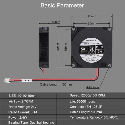 مجموعة مراوح Ender 3 V3 SE: مروحة تبريد محورية DC 24V Ender 3 V3 SE 2510 + DC 24V 4010 Ender 3 V3 SE Hotend Fan، متوافقة مع مروحة الطابعة Creality Ender 3 V3 SE/Ender 3 V3 KE ثلاثية الأبعاد، in Kuwait