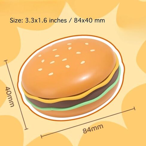 علبة حبوب دواء على شكل همبرغر، منظم حبوب صغير محمول مكون من 6 أقسام مع أغطية قابلة للإغلاق لتخزين الفيتامينات الطبية (صندوق حبوب همبرغر [6 شبكة]) in Kuwait