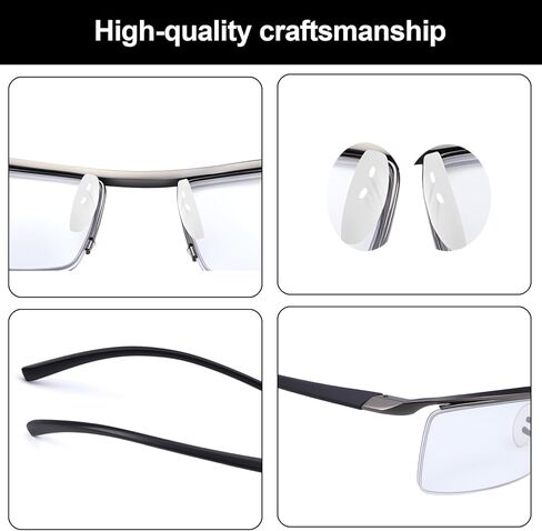 YIMI Photochromic Blue Light Blocking Glasses Men, Semi-Rimless Mens BlueLight Blocking Clear Eye Glasses for women in Saudi Arabia
