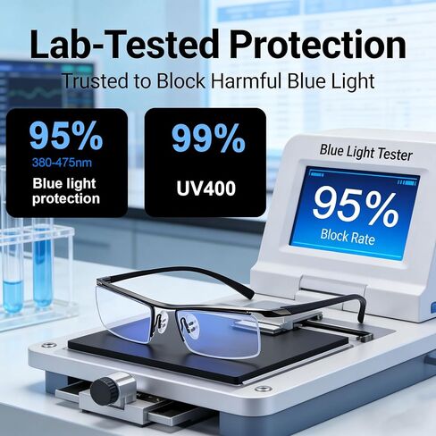 YIMI Photochromic Blue Light Blocking Glasses Men, Semi-Rimless Mens BlueLight Blocking Clear Eye Glasses for women in Saudi Arabia