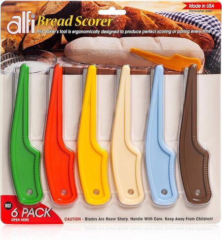 Alfi Bread Scorer - سكين تسجيل لخبز الخبز - أداة تسجيل العجين المخمر - سكين تسجيل الخبز للخبازين - صنع في الولايات المتحدة الأمريكية (6 عبوات) in Saudi Arabia