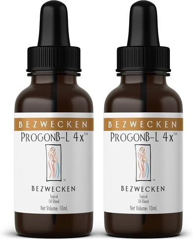 Bezwecken - ProgonB-L 4X - 10mL Topical Oil Blend - Professionally Formulated PMS & Pre-Menopause Symptom Support - Safe, Natural, Paraben Free - 60 Day Supply (2 Pack) in Saudi Arabia