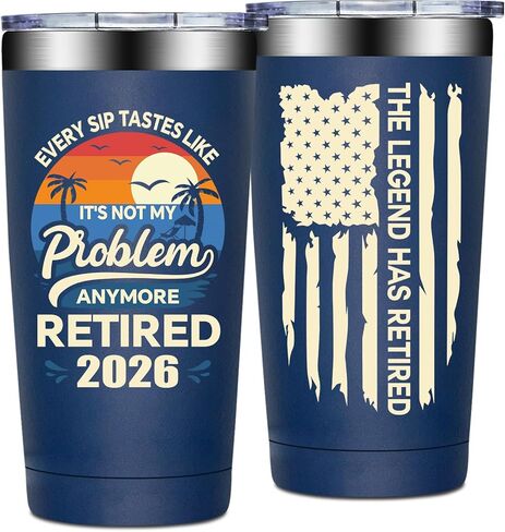Grifarny Retirement Gifts for Men 2026 - Funny Retirement Gifts for Coworker, Teachers, Boss, Friends, Family - The Legend Has Retired Tumbler Cup 20 oz in Saudi Arabia