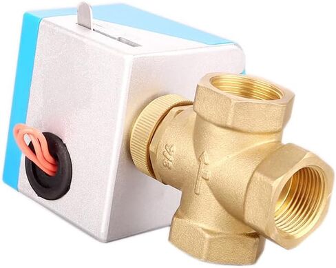 1" Motorized Electric Brass Globe Valves 2 Wire AC220V Three Way Stop Shut-Off Valve in Saudi Arabia