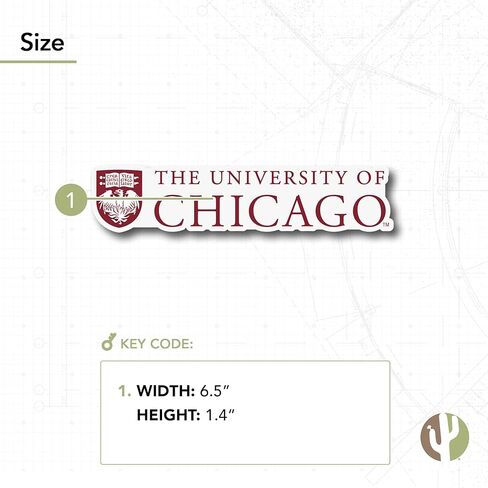 Desert Cactus The University of Chicago UChicago Maroons Vinyl Decal Laptop Water Bottle Car Scrapbook Sticker (IND 00001A) in Saudi Arabia