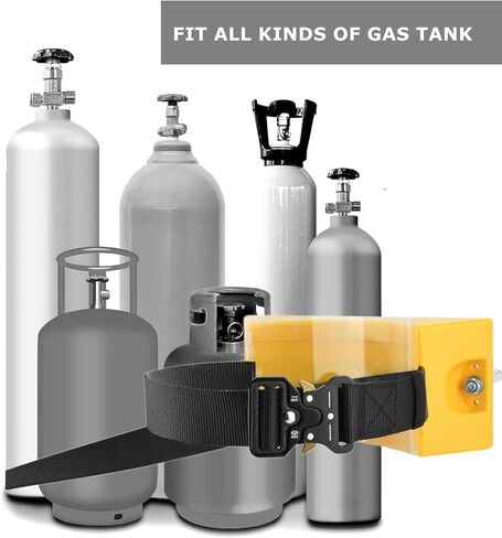 4 Pack Cylinder Wall Mounted Bracket,Heavy Duty Gas Cylinder Holder with Stainless Steel C Clamp,Propane Tank Holder with SUS 304 Screws & 59 Inch Straps in Saudi Arabia