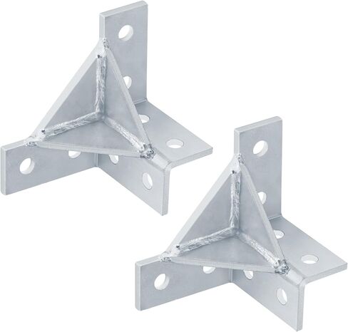 heneng 2 Pcs Wing Shaped Fittings for 1-5/8" Strut Channel, 8 Hole Gusset Double Corner Connector Bracket, 7/32" Thick in Saudi Arabia
