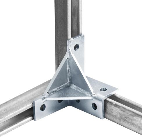 heneng 2 Pcs Wing Shaped Fittings for 1-5/8" Strut Channel, 8 Hole Gusset Double Corner Connector Bracket, 7/32" Thick in Saudi Arabia