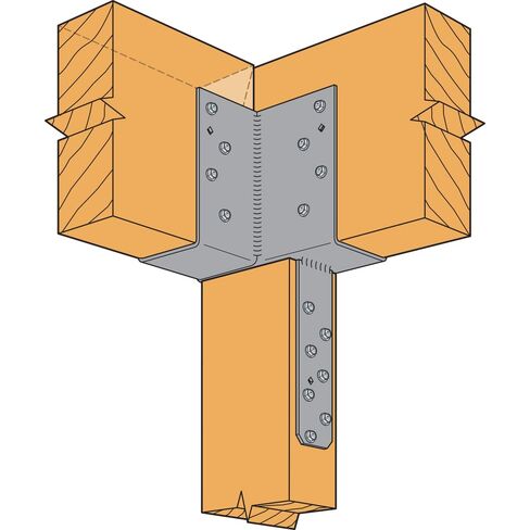 Simpson Strong-Tie ECCLLQ464SDS - غطاء عمود نهاية على شكل حرف L ECCLLQ لعوارض 4X و6X عمود مع براغي SDS، دعامة إطار يسار منحرفة للدعم الهيكلي في مشاريع تحسين المنزل in Saudi Arabia