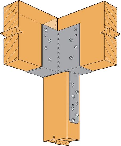 Simpson Strong-Tie ECCLLQ464SDS - غطاء عمود نهاية على شكل حرف L ECCLLQ لعوارض 4X و6X عمود مع براغي SDS، دعامة إطار يسار منحرفة للدعم الهيكلي في مشاريع تحسين المنزل in Saudi Arabia