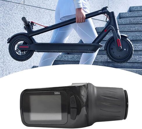 1 Piece 24V 36V 48V 60V S886 Ebike LCD Display Panel Adjust + Twist Throttle Fit for Electric Scooter Bicycle (SM Plug 6PIN) in Saudi Arabia
