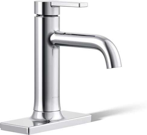 KOHLER K-28126-4-BN Venza® Single-Handle Bathroom Sink Faucet, 1-Hole, Bathroom Faucets with Clicker Drain, 1.2 GPM, Vibrant Brushed Nickel in Saudi Arabia