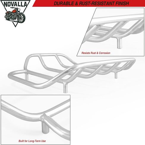 AAA Autos Tour Pack رف الأمتعة العلوي للدراجات النارية رف السكك الحديدية متوافق مع Harley Street Glide Electra Glide Road Glide King Ultra Limited 1984-2024 (كروم) in Saudi Arabia