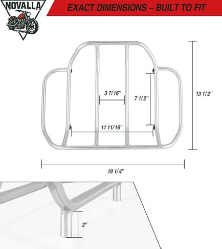 AAA Autos Tour Pack رف الأمتعة العلوي للدراجات النارية رف السكك الحديدية متوافق مع Harley Street Glide Electra Glide Road Glide King Ultra Limited 1984-2024 (كروم) in Saudi Arabia