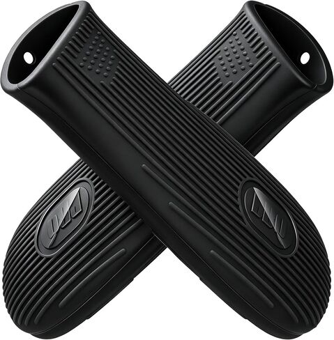 Cbiumpro 2-Pack غطاء مقبض من الحديد الزهر، سيليكون مقاوم للحرارة من الحديد الزهر الساخن مقلاة مقبض يغطي حامل الأكمام in Kuwait