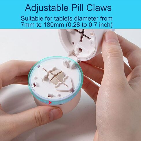 Safety Hidden Blade Pill Cutter and Storage for Splitting Small and Large Tablet Into Half or Quarter (2 in 1) in Saudi Arabia