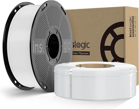 Inslogic Pre-Dried PLA Pro 3D Printer Filament, Strong & Tough PLA Pro Filament 1.75mm ±0.02mm, Reusable Spool, Compatible with Bambu and More FDM Printers, 1kg (Blue) in Saudi Arabia