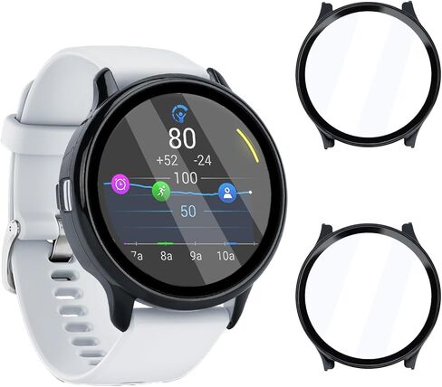 حافظة حماية للشاشة Liuyuxi مكونة من قطعتين متوافقة مع Garmin Venu 3 (45 مم)، ملحقات حماية كاملة من ممتص الصدمات من البولي كربونات الصلب مع زجاج مقسى. مضاد للخدش، مضاد للصدمات. in Saudi Arabia