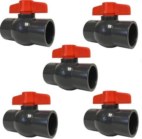 Era (5 Pack) Sch 80 PVC 3/4 Inch Compact Ball Valve, Socket, Gray, 1 in Saudi Arabia