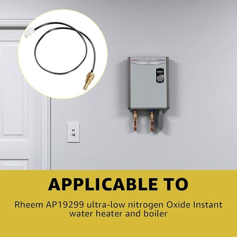 AP19299 Thermistor Chamber Sensor Replacement Fit for Rheem AP19299 Ultra Low Nox Tankless Water Heaters, Temperature Sensor Water Heater Parts Compatible with Rheem Heat Pumps in Saudi Arabia