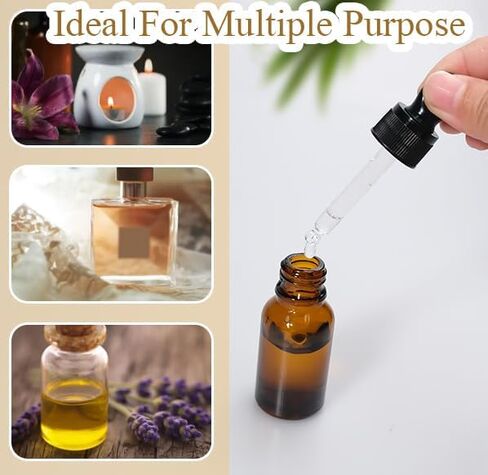 210 Pack 15ml Dark Dropper Bottles with Eye 1/2 oz Glass Brown Tincture Bottles for Essential Oils, Liquids, Perfumes, Lab Chemicals, and Travel Supplies(Amber) in Saudi Arabia